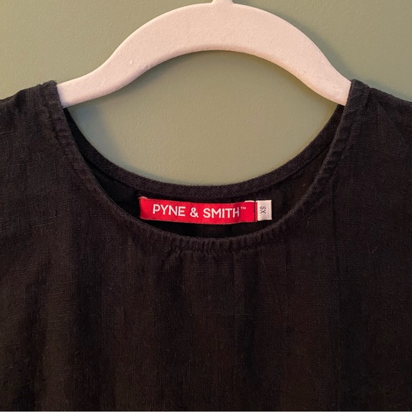 Pyne & Smith No. 29 Black A-Line Swingy Linen Dress - Picture 5 of 6